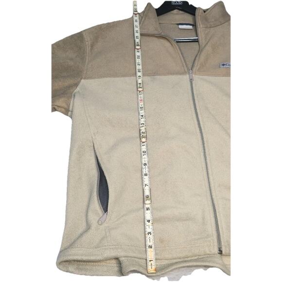 Men’s Columbia Polarfleece Jacket, Full Zip, Khaki Tan Brown, Size 2XL - Picture 7 of 7